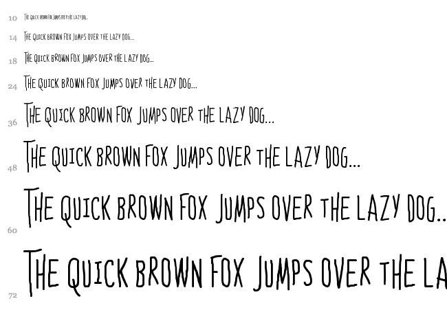 Bones to Your Generic Script Font! font waterfall
